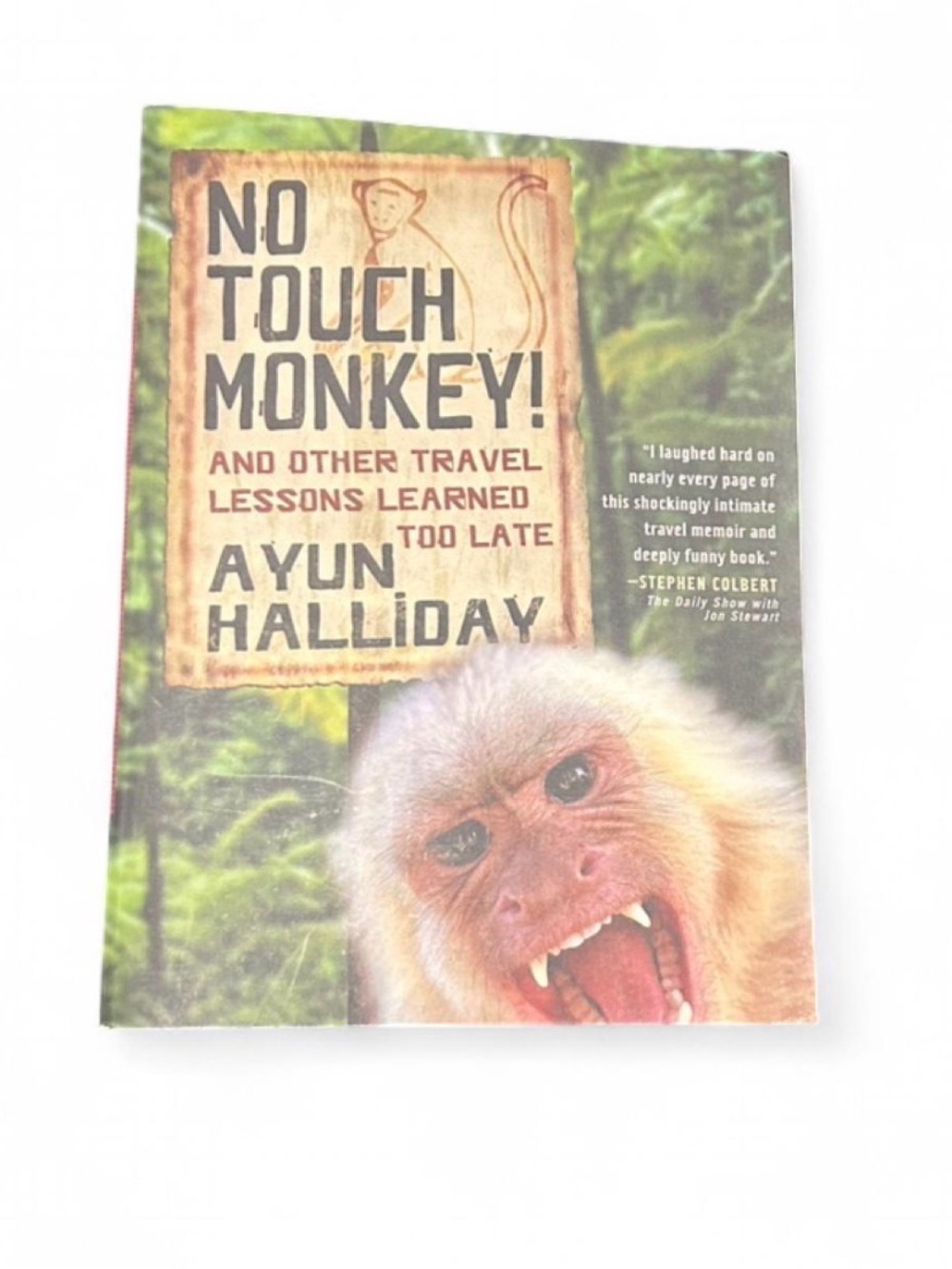 "No Touch Monkey!" Hardcover Book - Green